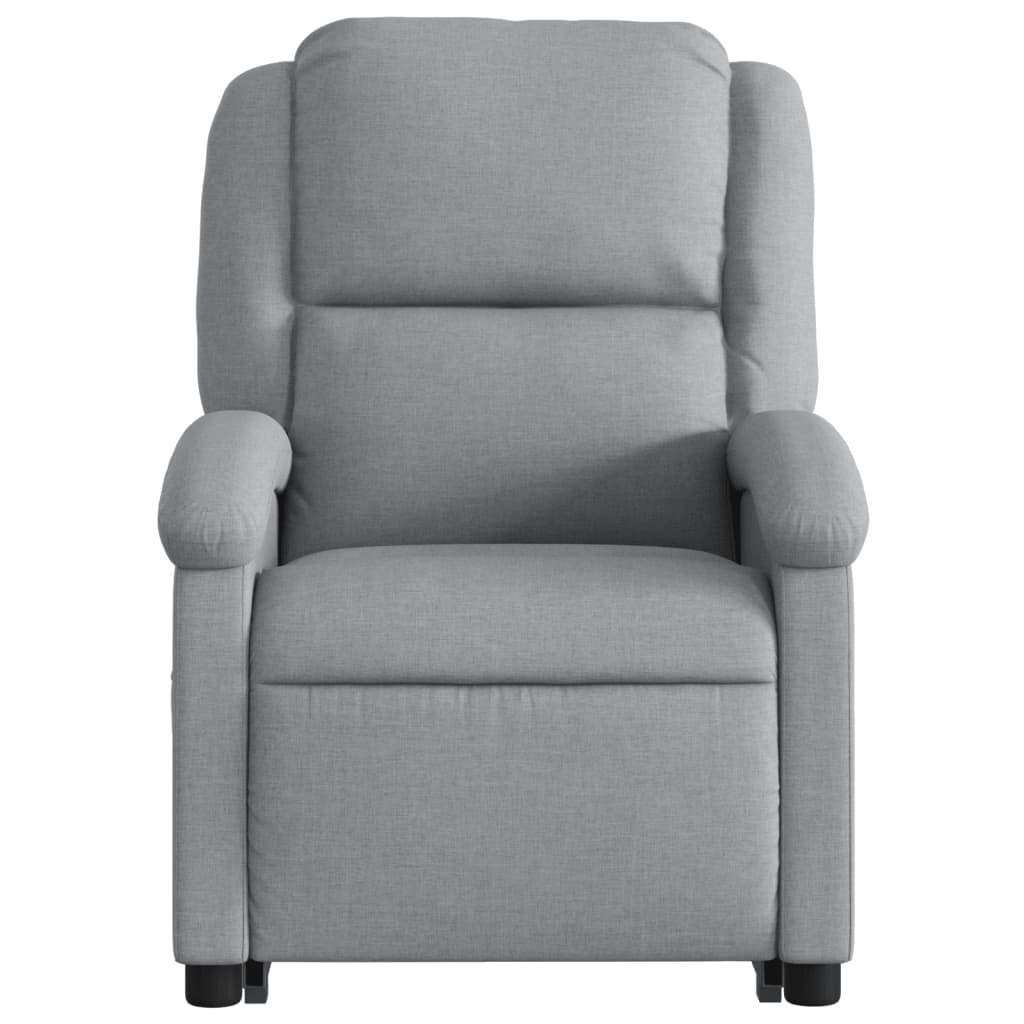 vidaXL Sillón de masaje reclinable de pie de tela gris claro