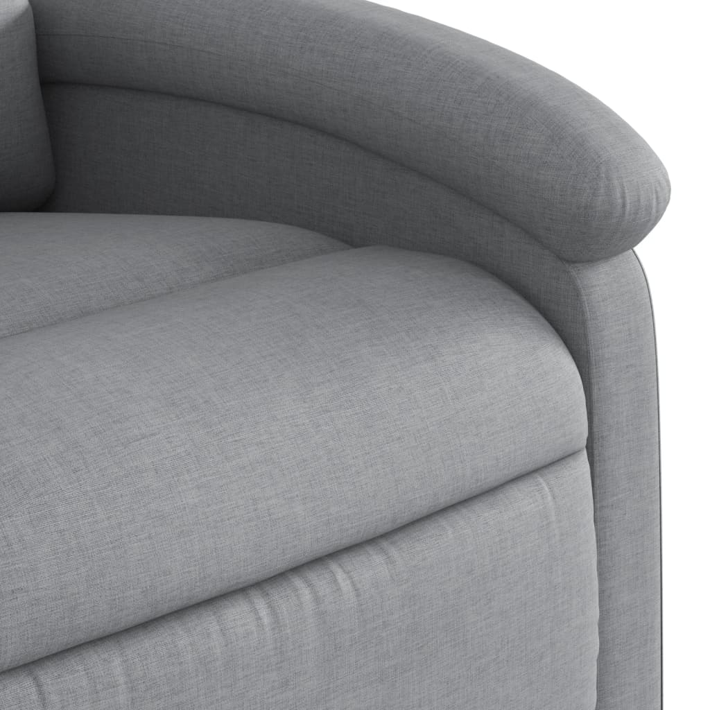 vidaXL Sillón de masaje reclinable de pie de tela gris claro