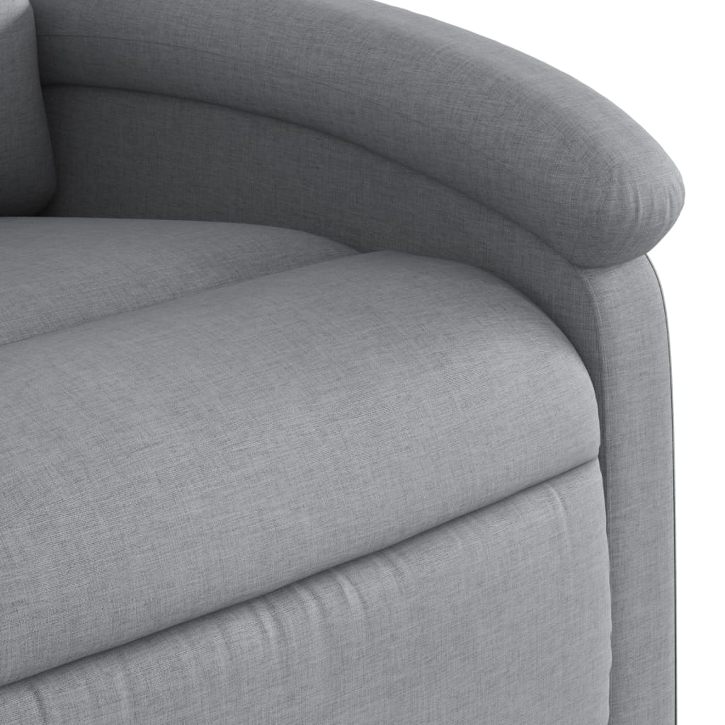 vidaXL Sillón eléctrico reclinable elevable de tela gris claro