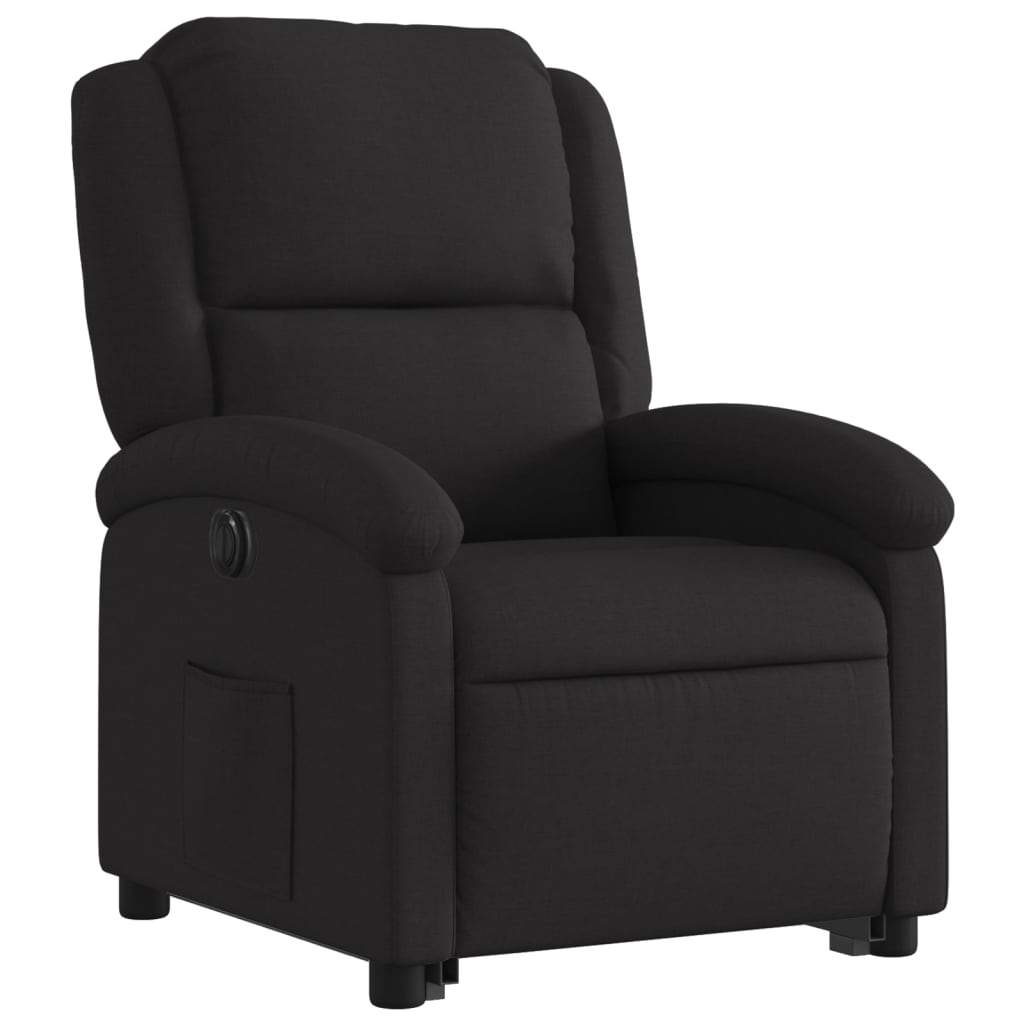 vidaXL Sillón eléctrico reclinable elevable de tela negro