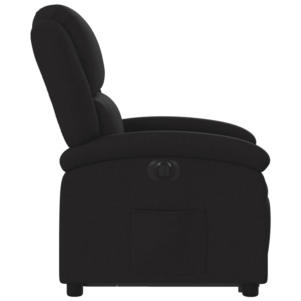 vidaXL Sillón eléctrico reclinable elevable de tela negro