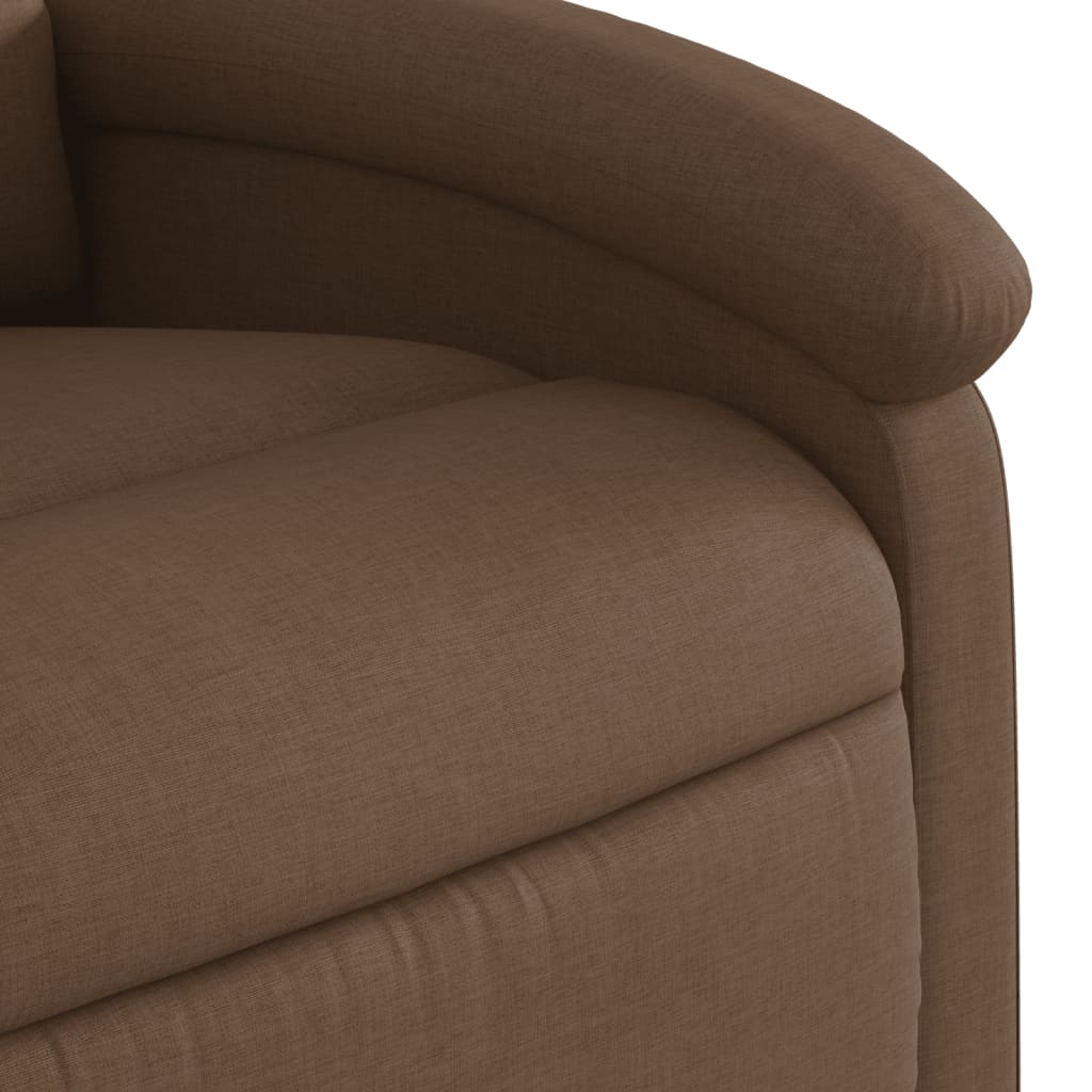 vidaXL Sillón eléctrico reclinable elevable de tela marrón