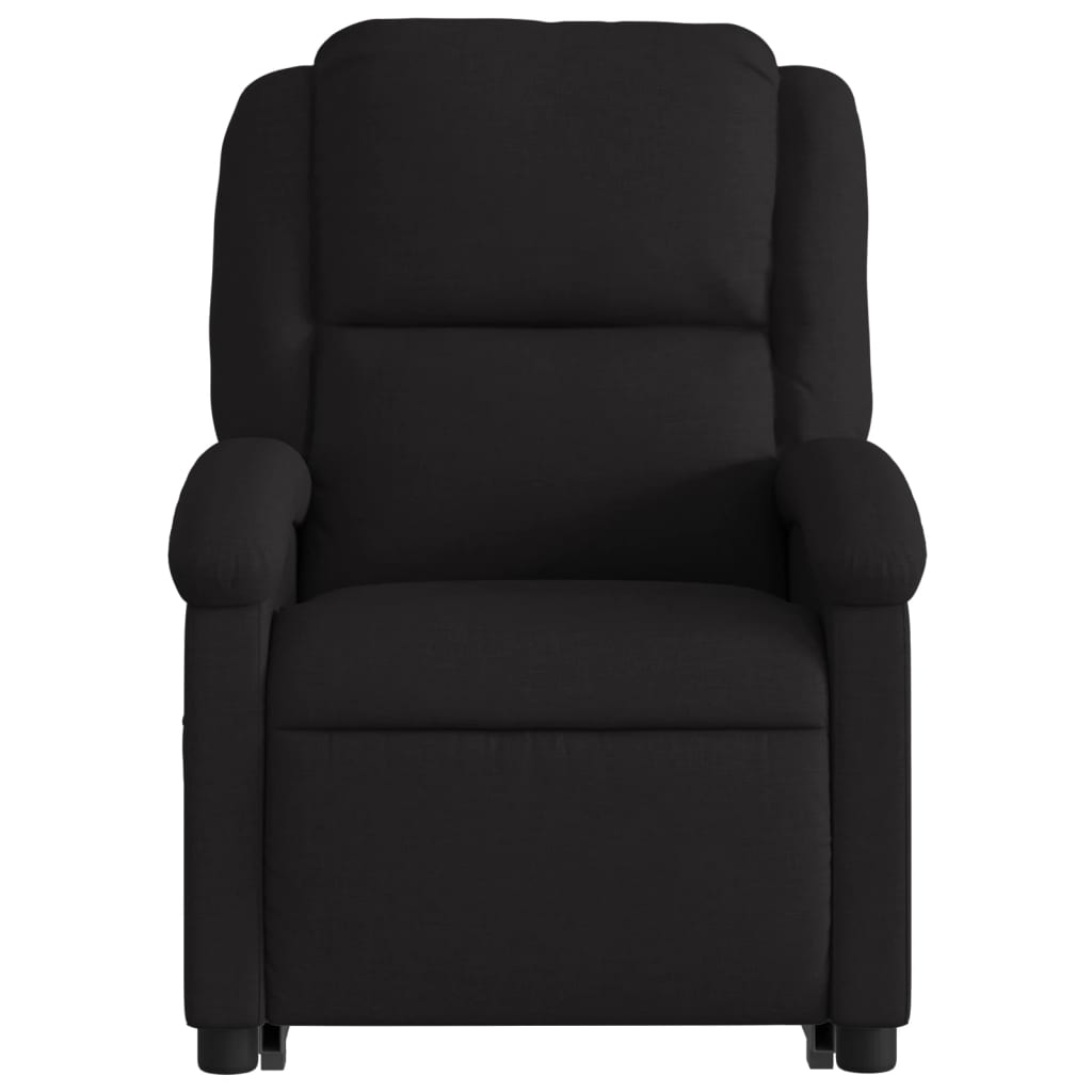 vidaXL Sillón de masaje eléctrico reclinable elevable tela negro