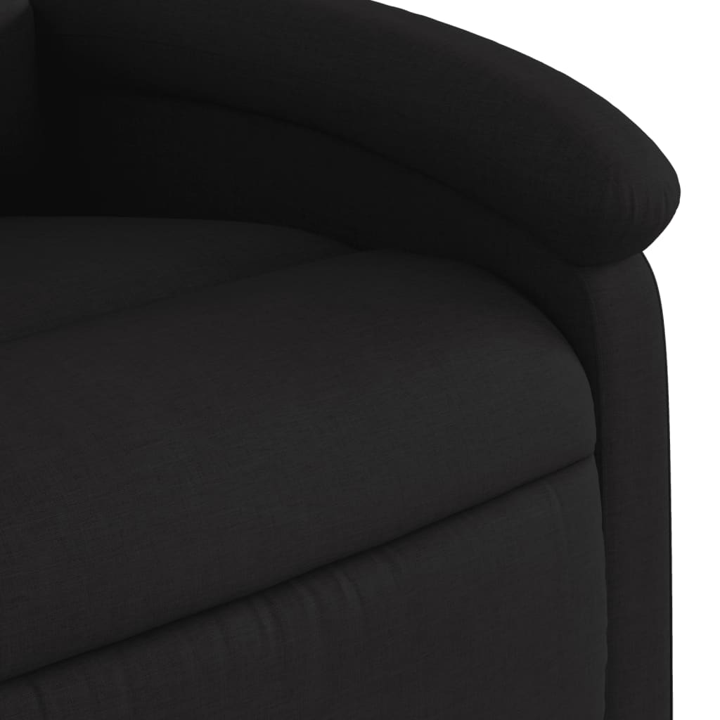 vidaXL Sillón de masaje eléctrico reclinable elevable tela negro