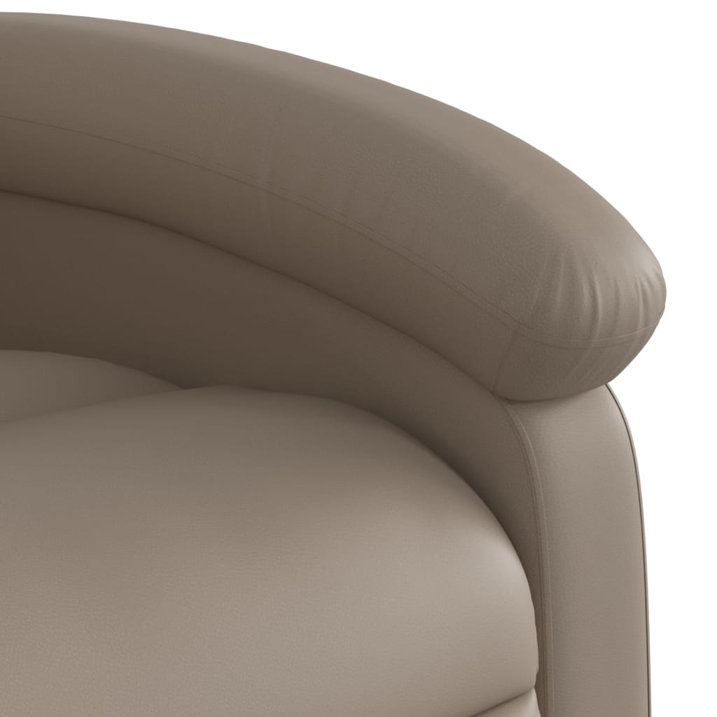 vidaXL Sillón reclinable de masaje eléctrico cuero sintético capuchino