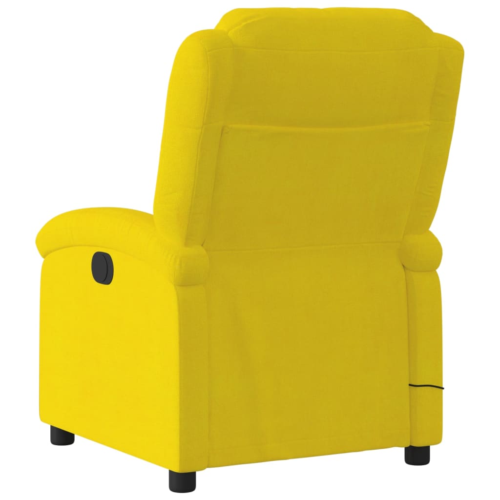 vidaXL Sillón reclinable de masaje eléctrico terciopelo amarillo