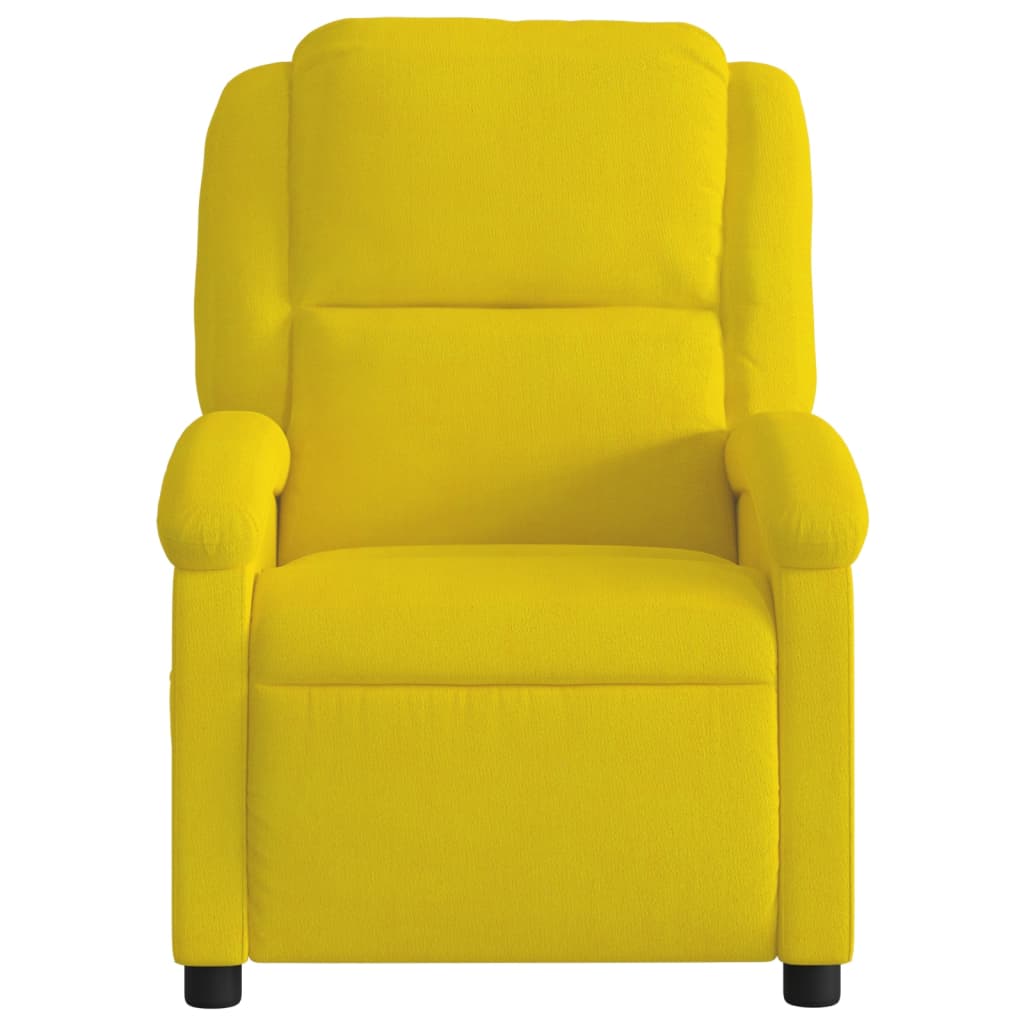 vidaXL Sillón reclinable de masaje eléctrico terciopelo amarillo