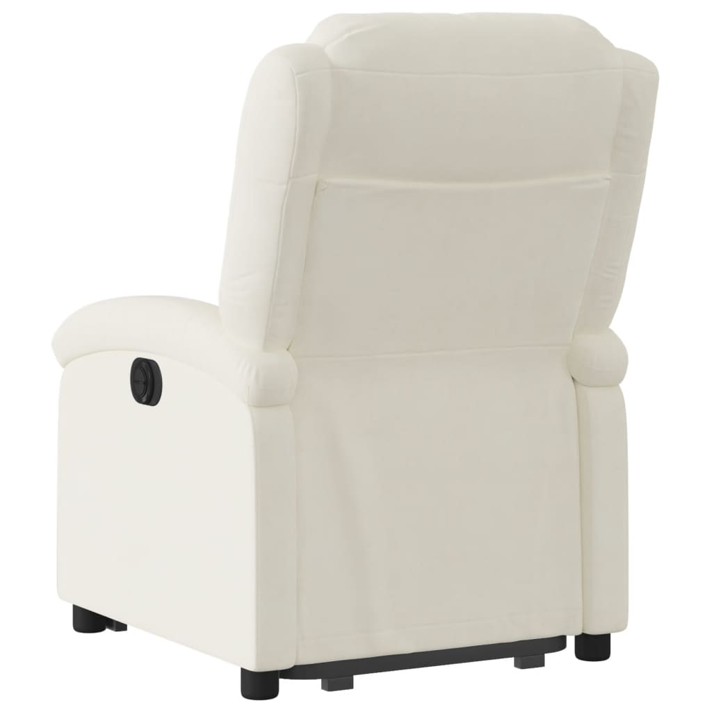 vidaXL Sillón reclinable elevable terciopelo crema