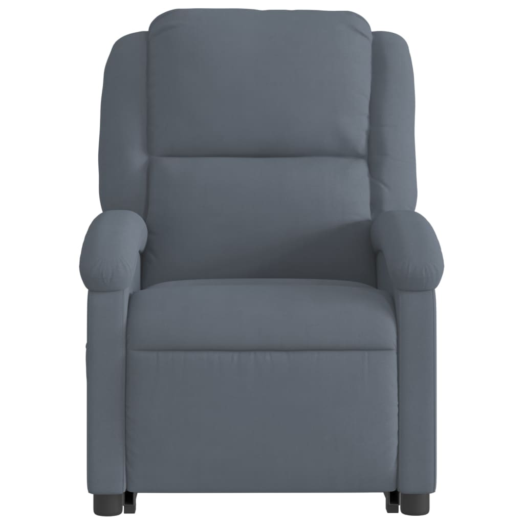 vidaXL Sillón eléctrico reclinable elevable de terciopelo gris oscuro