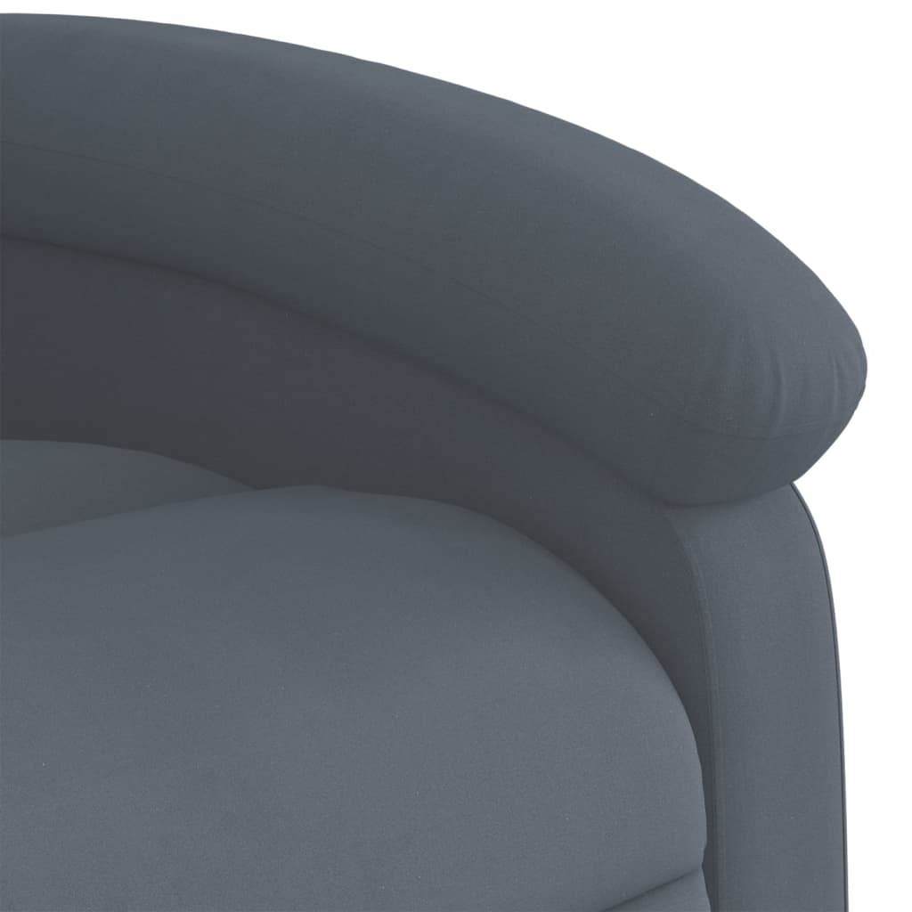 vidaXL Sillón eléctrico reclinable elevable de terciopelo gris oscuro