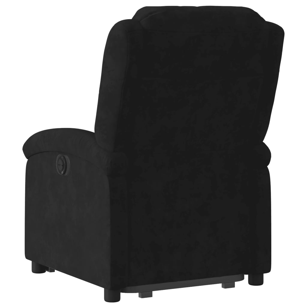 vidaXL Sillón eléctrico reclinable elevable de terciopelo negro