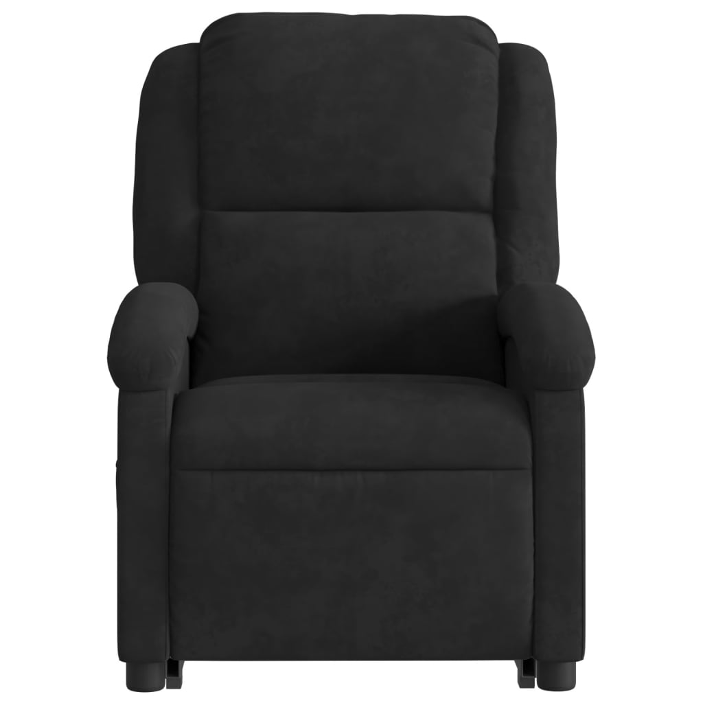 vidaXL Sillón eléctrico reclinable elevable de terciopelo negro