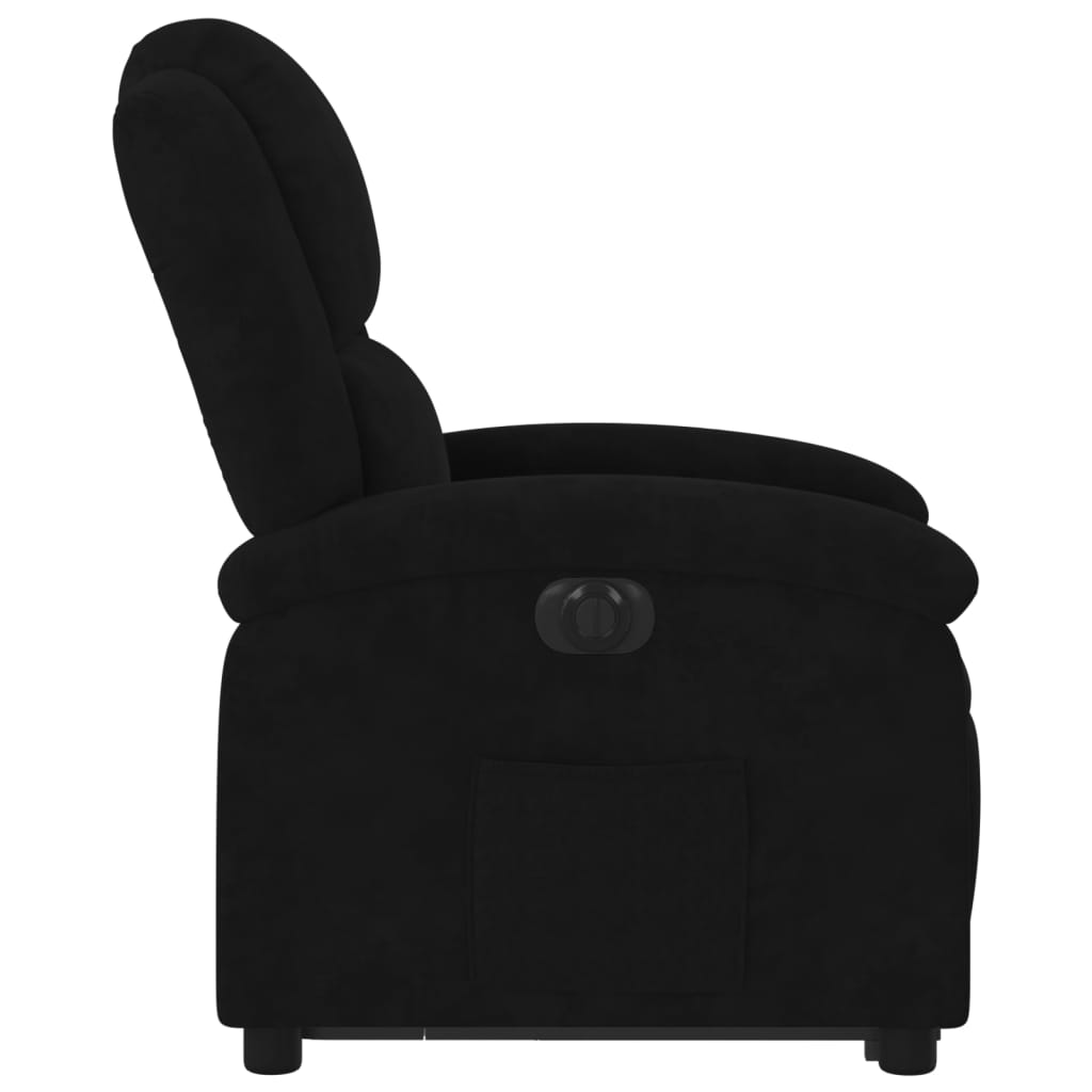 vidaXL Sillón eléctrico reclinable elevable de terciopelo negro