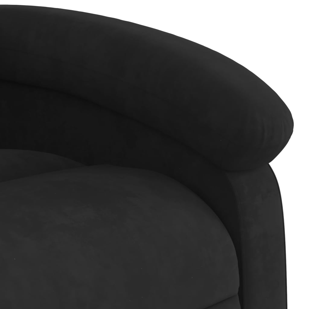 vidaXL Sillón eléctrico reclinable elevable de terciopelo negro