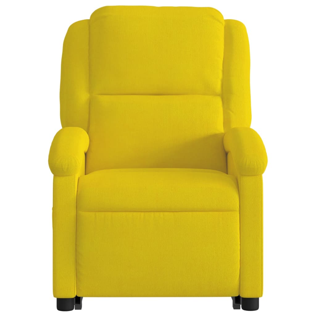 vidaXL Sillón reclinable masaje eléctrico elevable terciopelo amarillo