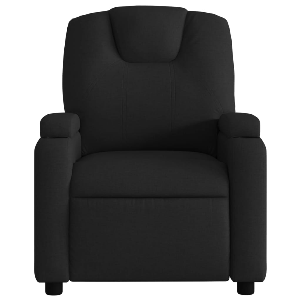 vidaXL Sillón reclinable de masaje eléctrico tela negro