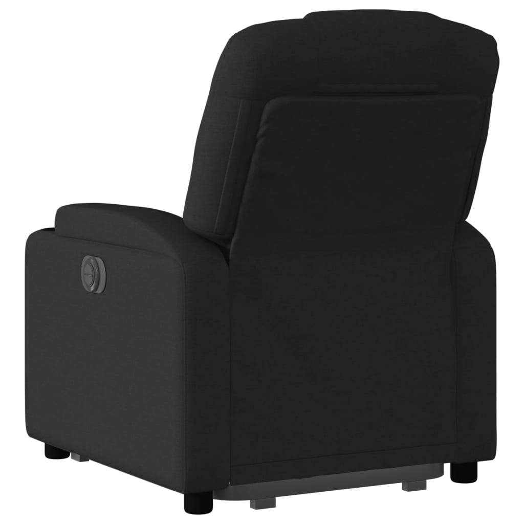 vidaXL Sillón reclinable elevable tela negro