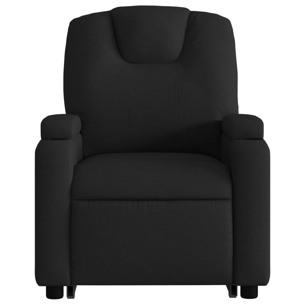 vidaXL Sillón reclinable elevable tela negro