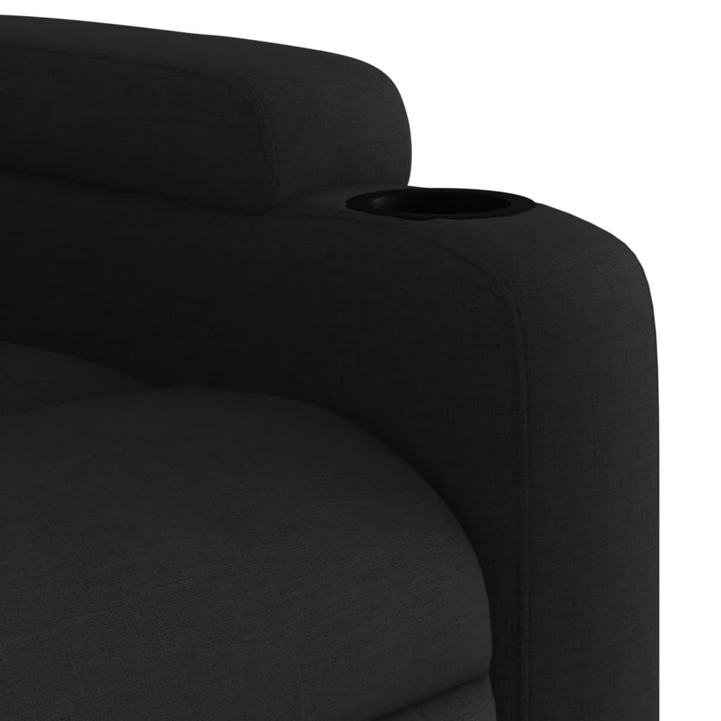 vidaXL Sillón reclinable elevable tela negro