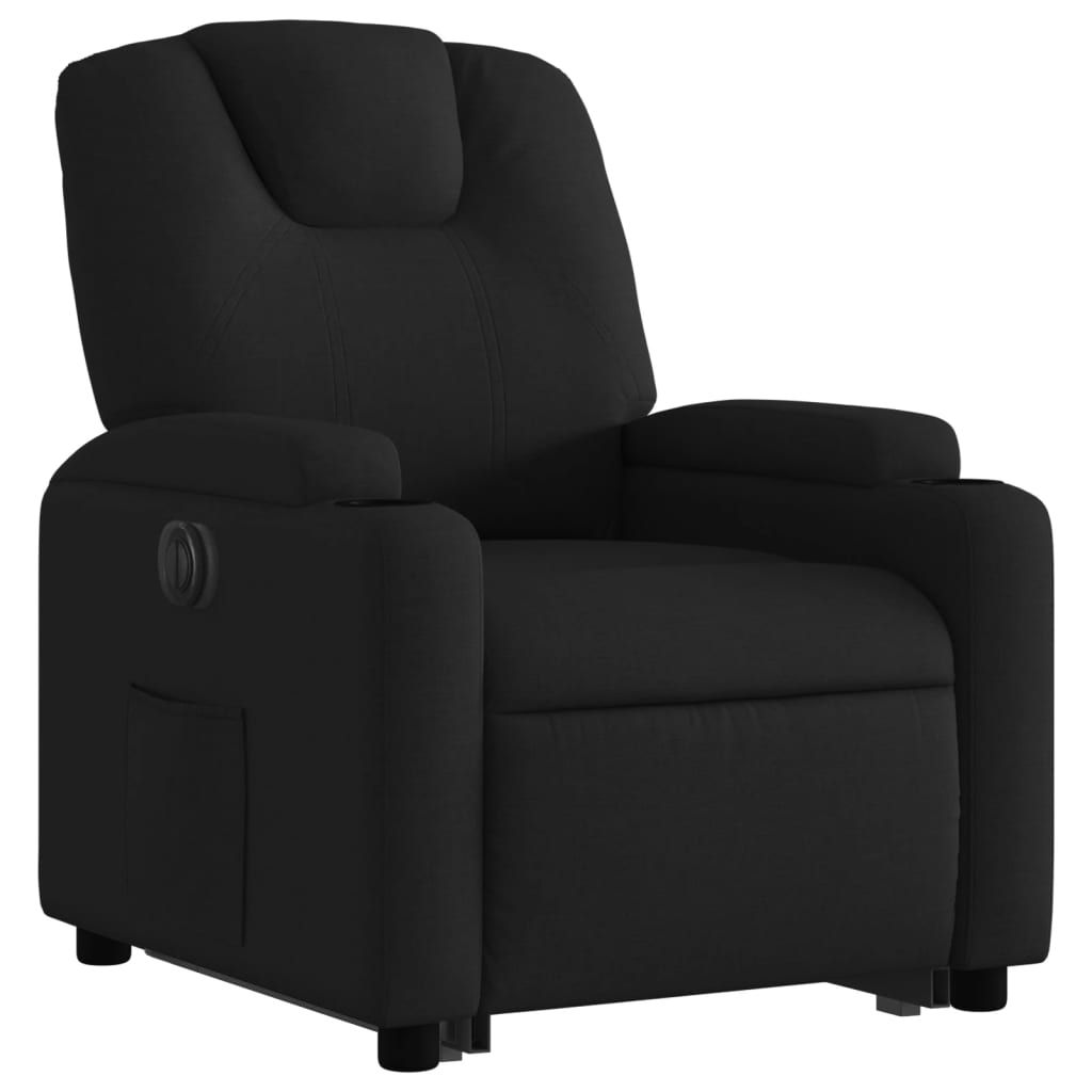 vidaXL Sillón eléctrico reclinable elevable de tela negro