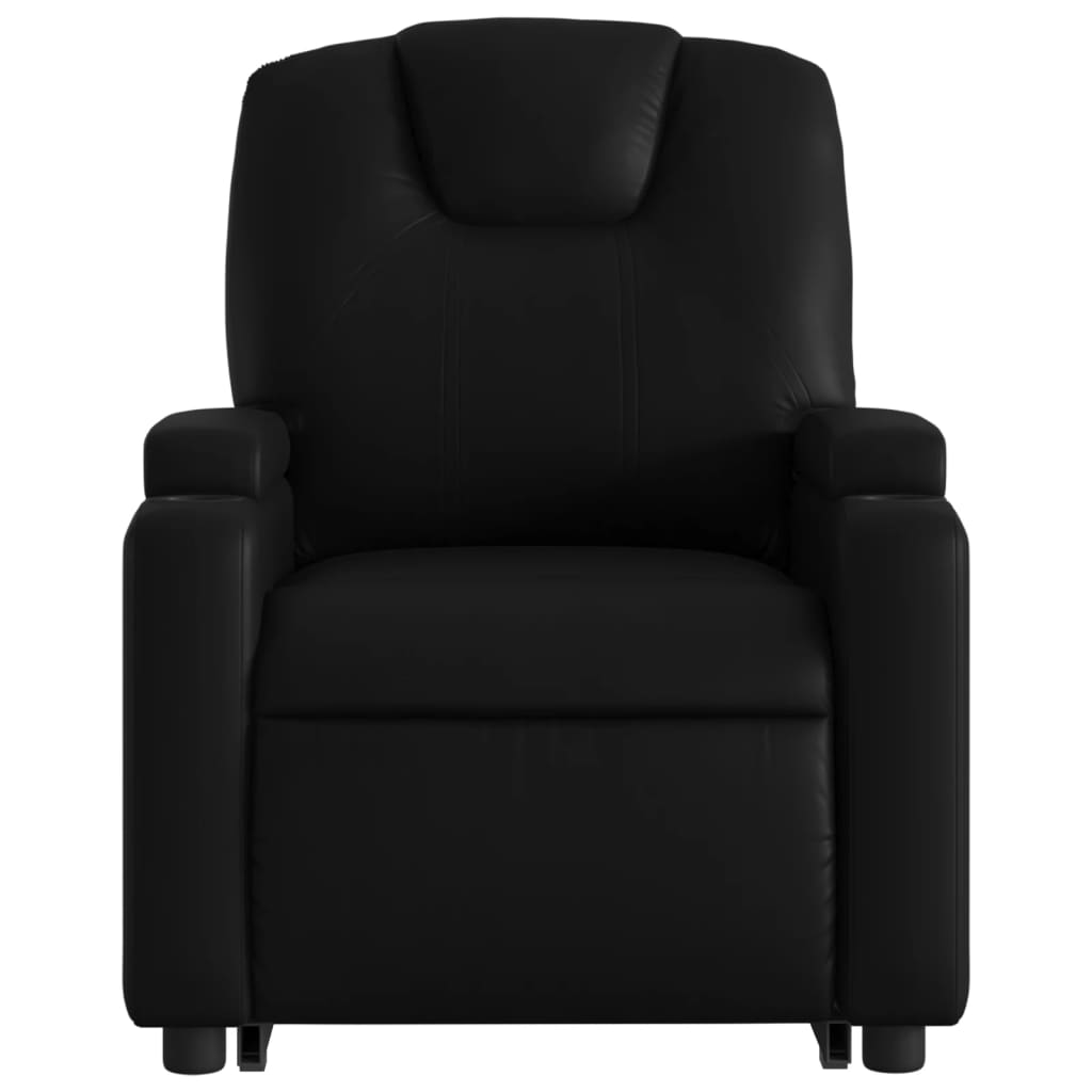 vidaXL Sillón reclinable y elevable eléctrico cuero sintético negro