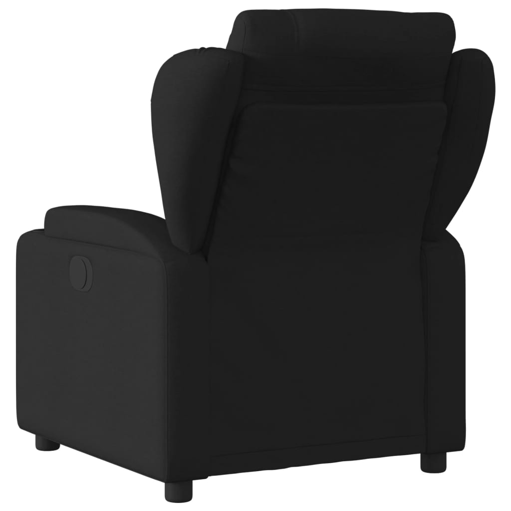 vidaXL Sillón reclinable eléctrico de tela negro