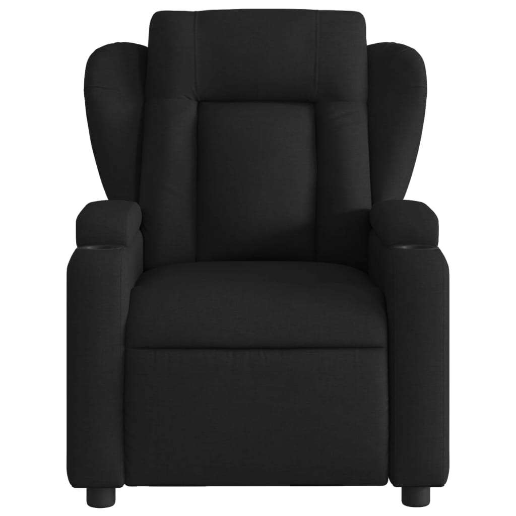 vidaXL Sillón reclinable eléctrico de tela negro