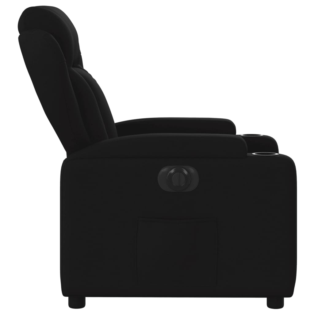 vidaXL Sillón reclinable eléctrico de tela negro