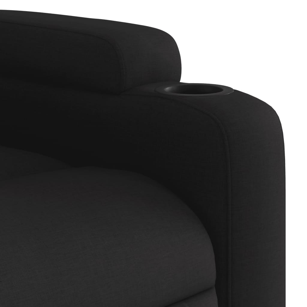 vidaXL Sillón reclinable eléctrico de tela negro