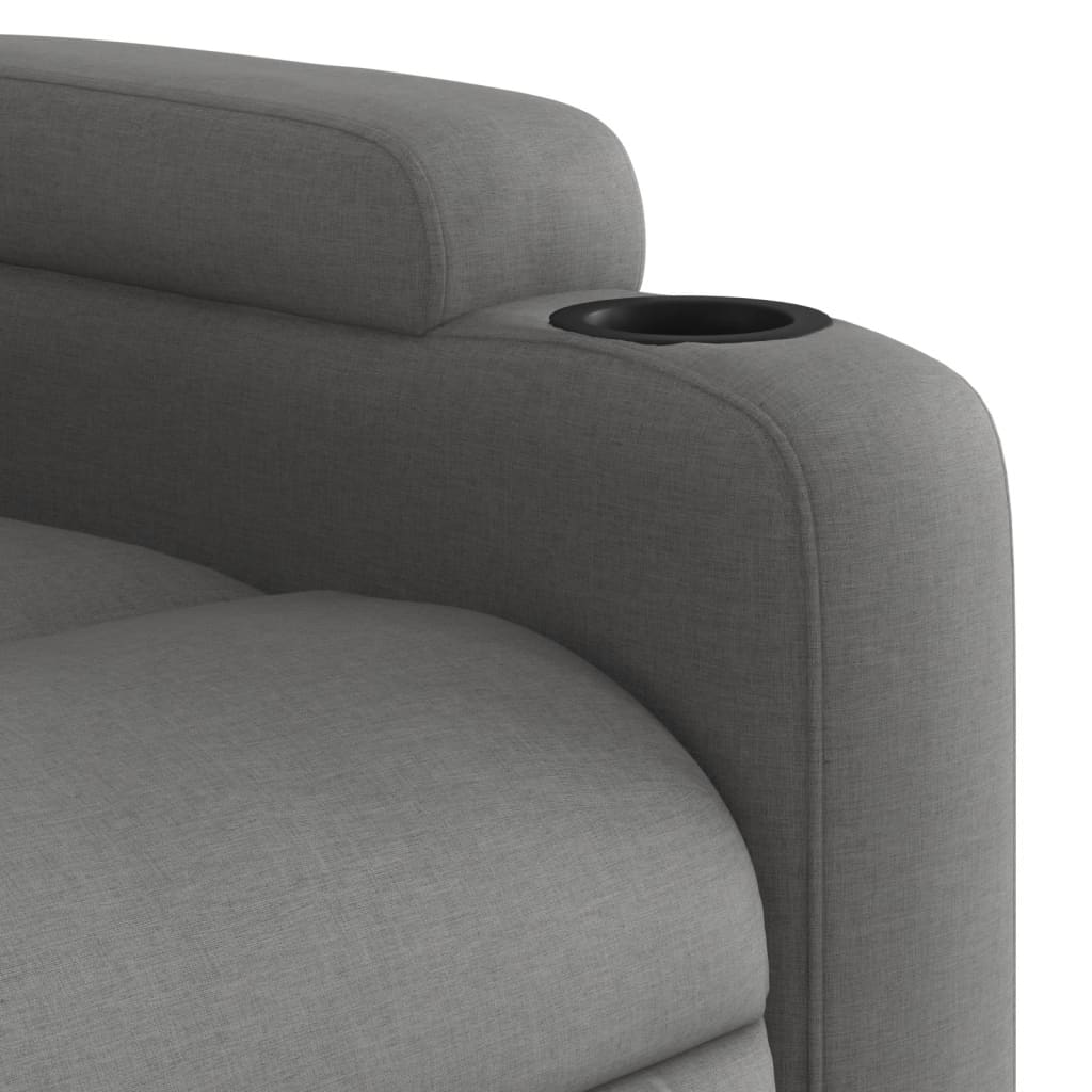 vidaXL Sillón reclinable de masaje eléctrico tela gris oscuro