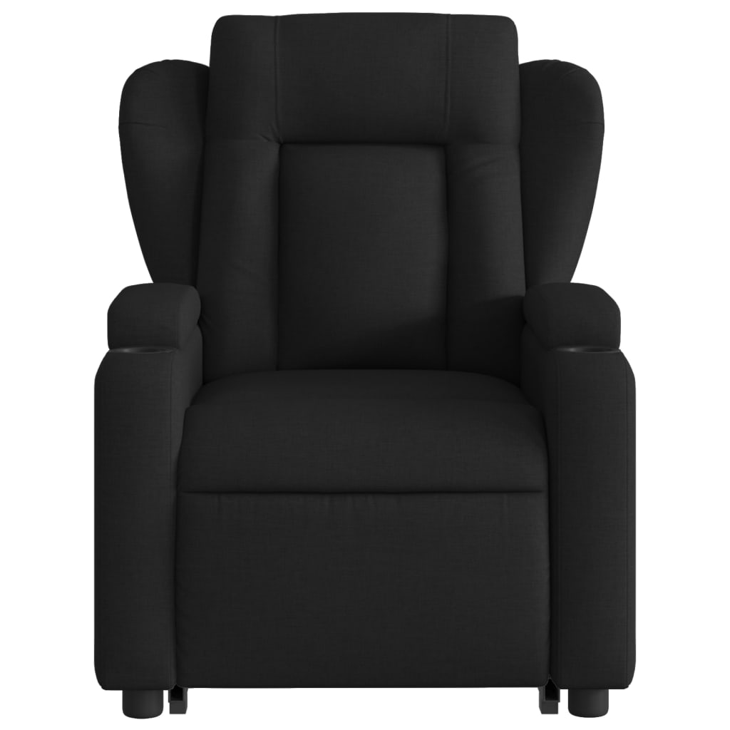 vidaXL Sillón reclinable elevable tela negro