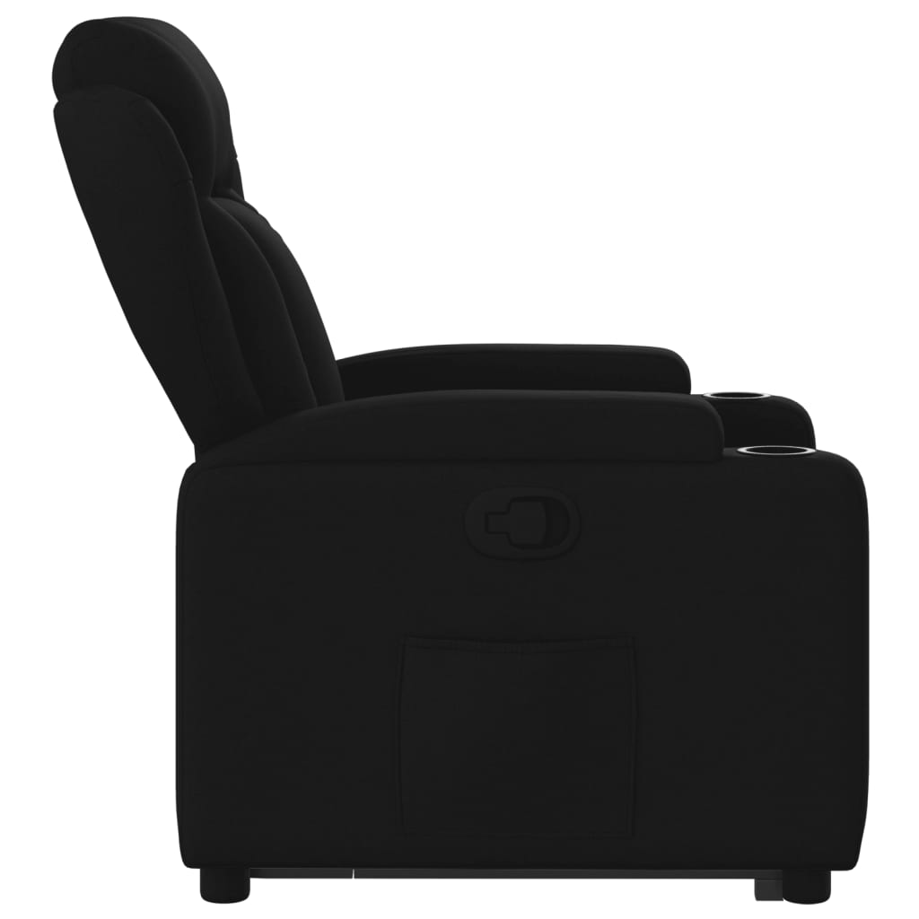 vidaXL Sillón reclinable elevable tela negro