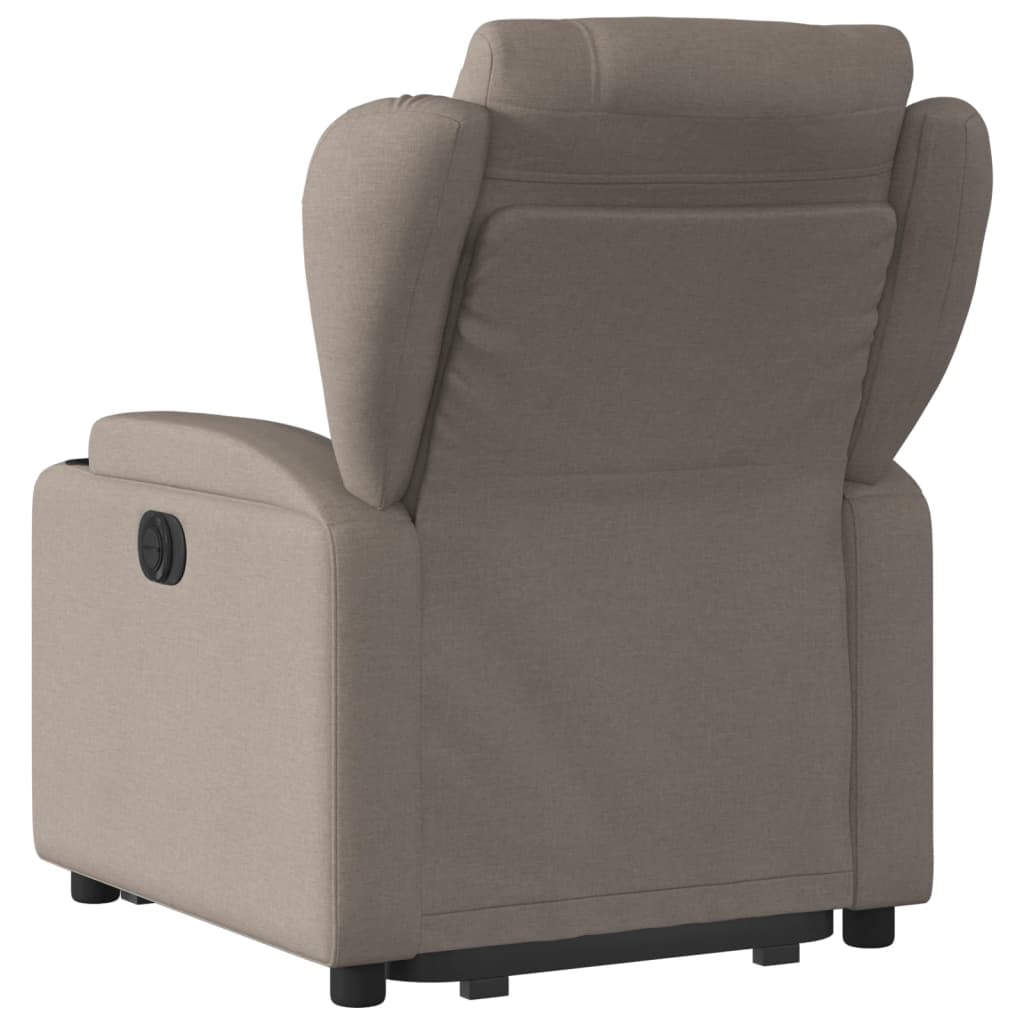 vidaXL Sillón reclinable elevable tela gris taupe