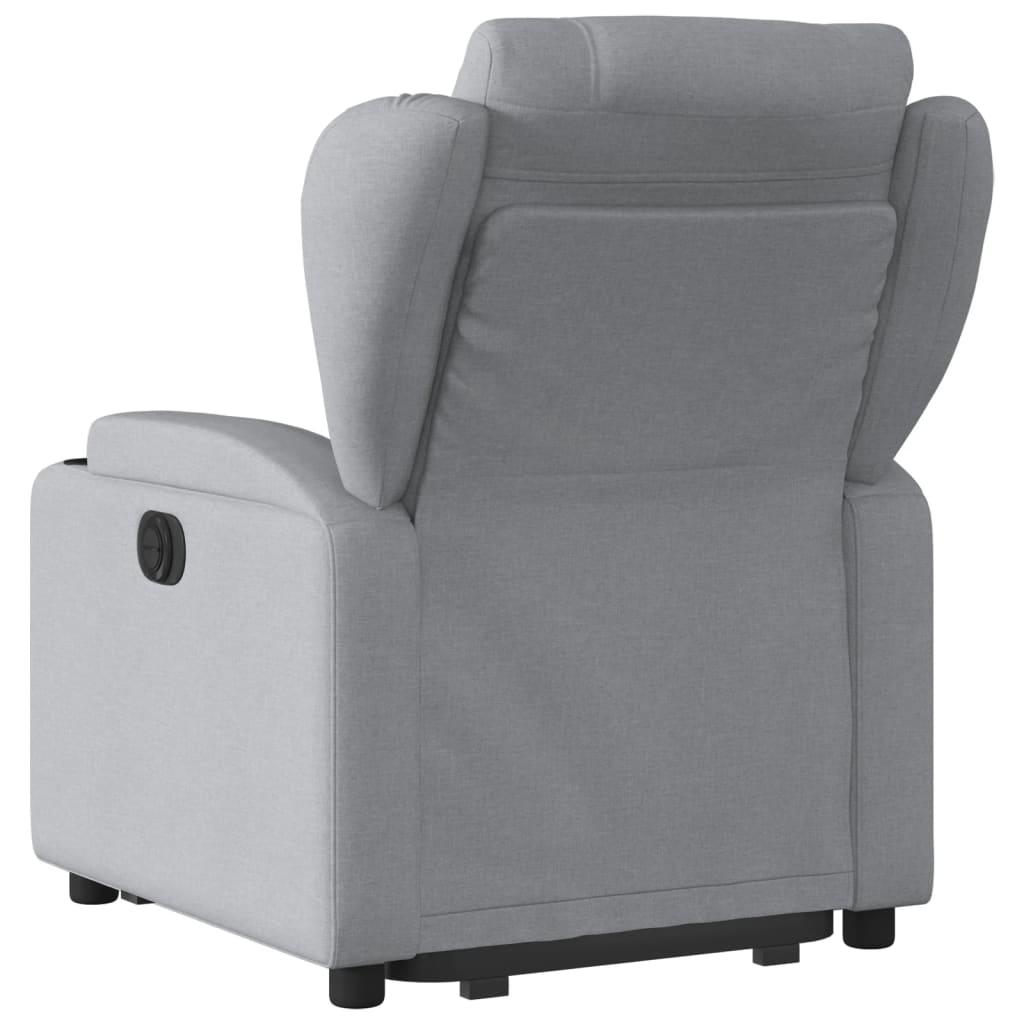 vidaXL Sillón eléctrico reclinable elevable de tela gris claro