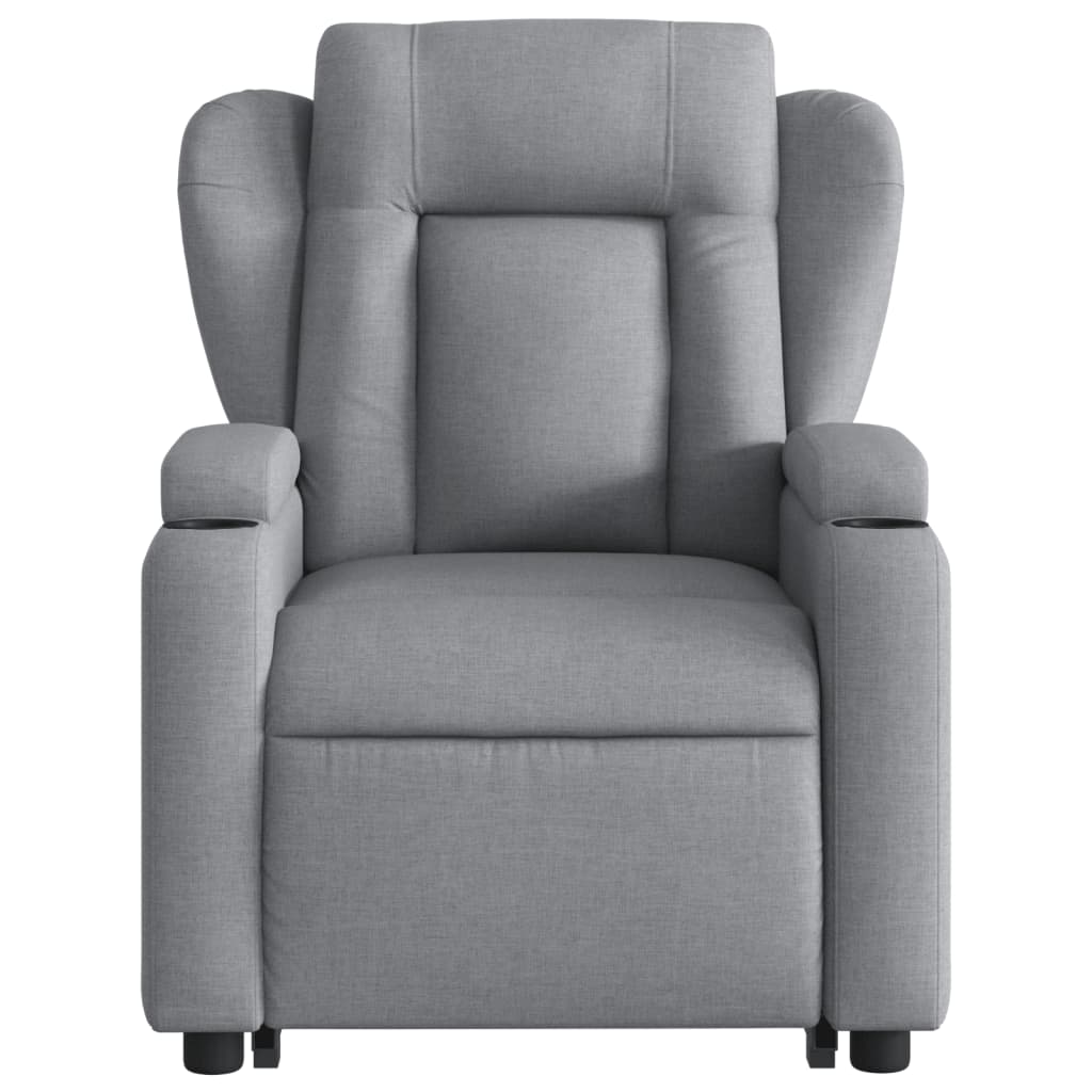 vidaXL Sillón eléctrico reclinable elevable de tela gris claro