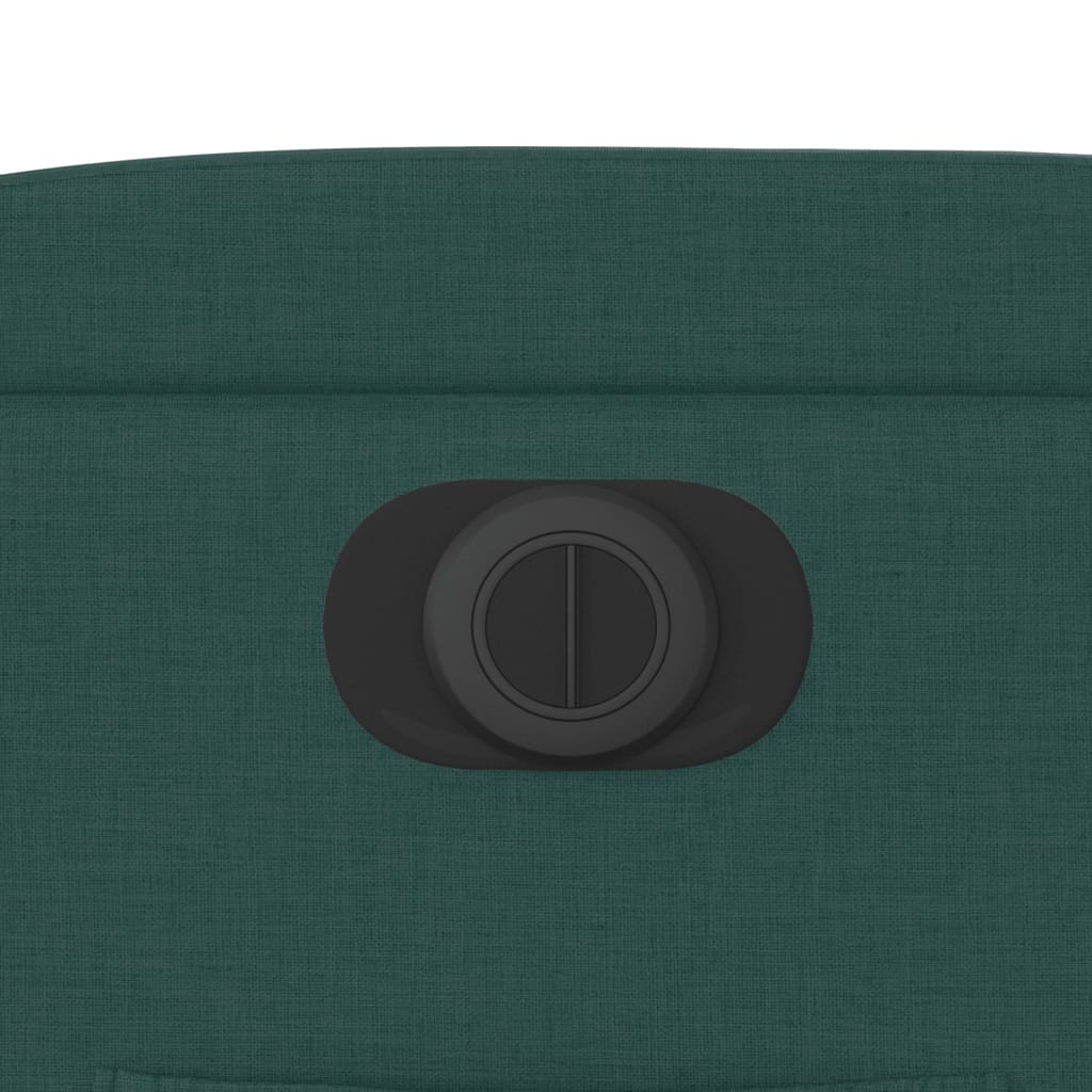 vidaXL Sillón reclinable eléctrico tela verde oscuro