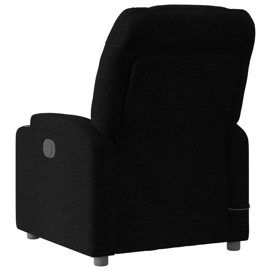 vidaXL Sillón reclinable de masaje eléctrico tela negro