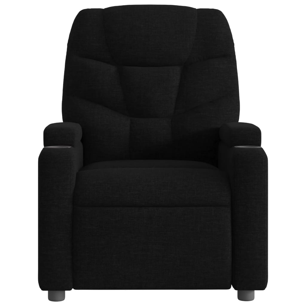 vidaXL Sillón reclinable de masaje eléctrico tela negro