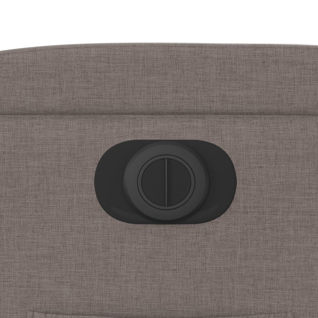 vidaXL Sillón eléctrico reclinable elevable de tela gris taupe