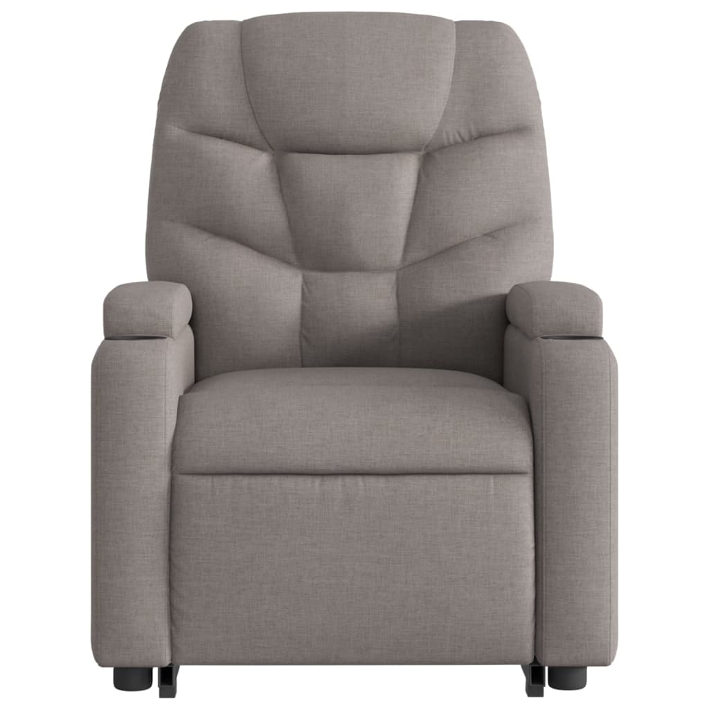 vidaXL Sillón eléctrico reclinable elevable de tela gris taupe