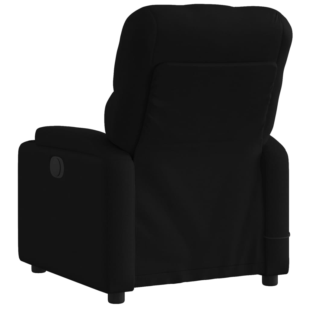 vidaXL Sillón reclinable de masaje eléctrico tela negro