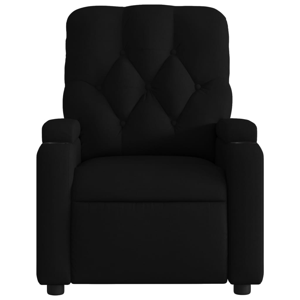 vidaXL Sillón reclinable de masaje eléctrico tela negro