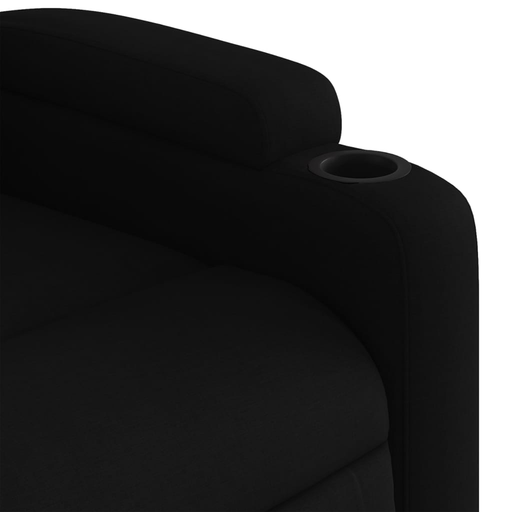 vidaXL Sillón reclinable de masaje eléctrico tela negro