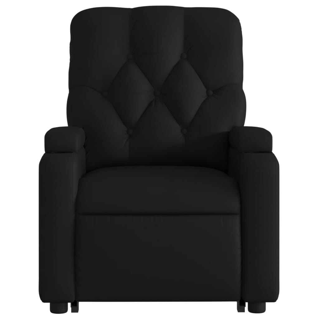 vidaXL Sillón de masaje elevable eléctrico cuero sintético negro