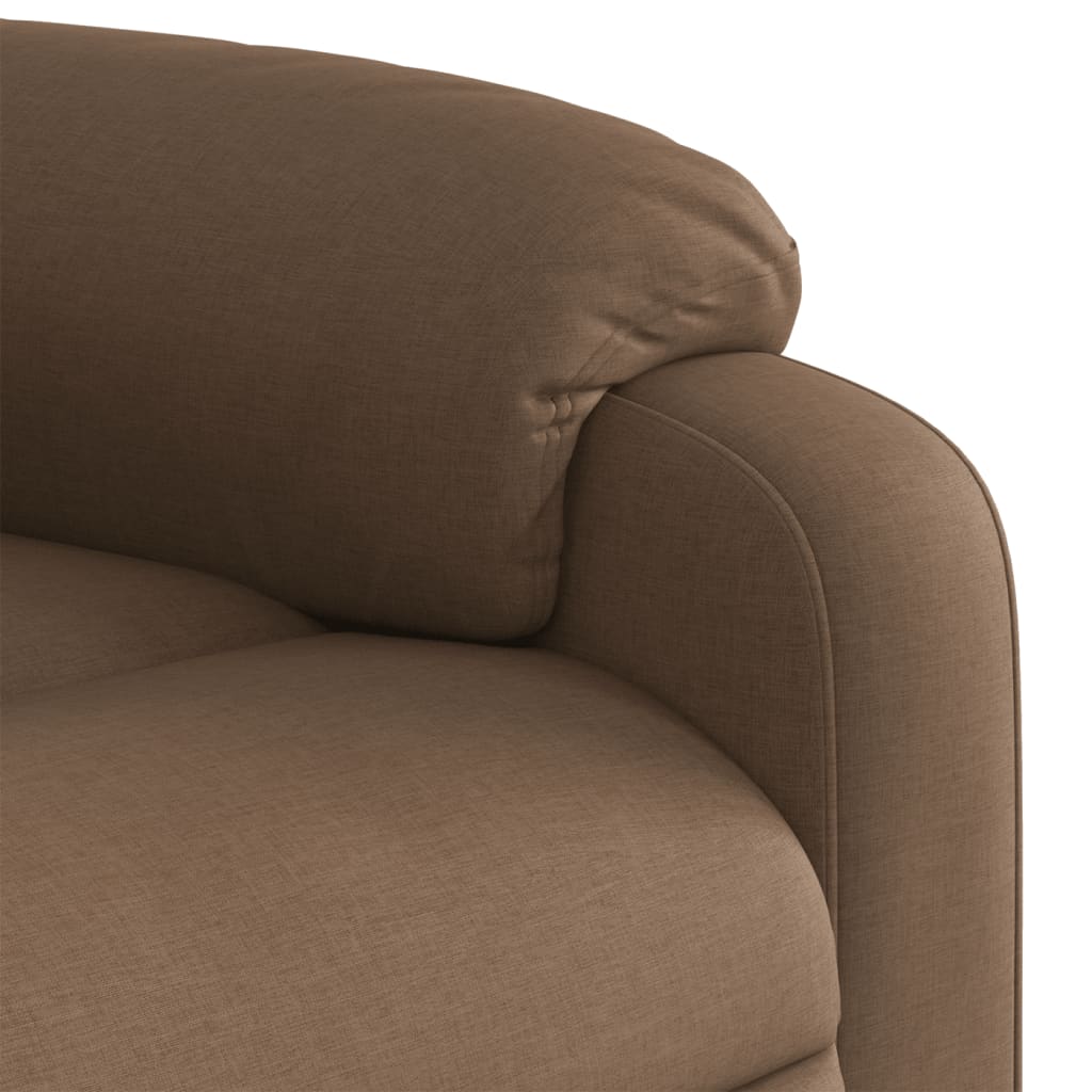 vidaXL Sillón reclinable eléctrico de tela marrón