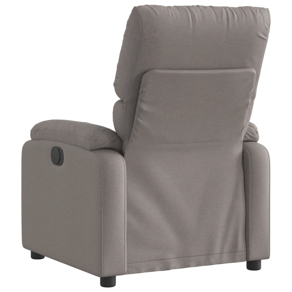 vidaXL Sillón reclinable eléctrico tela gris taupé