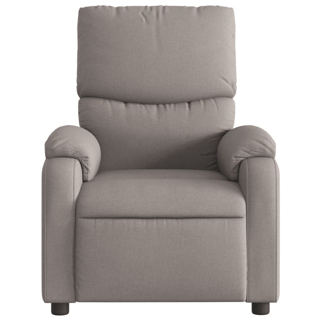 vidaXL Sillón reclinable eléctrico tela gris taupé