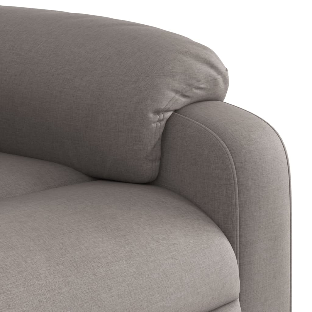 vidaXL Sillón reclinable eléctrico tela gris taupé