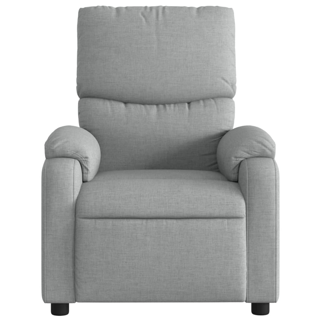 vidaXL Sillón reclinable de masaje eléctrico tela gris claro