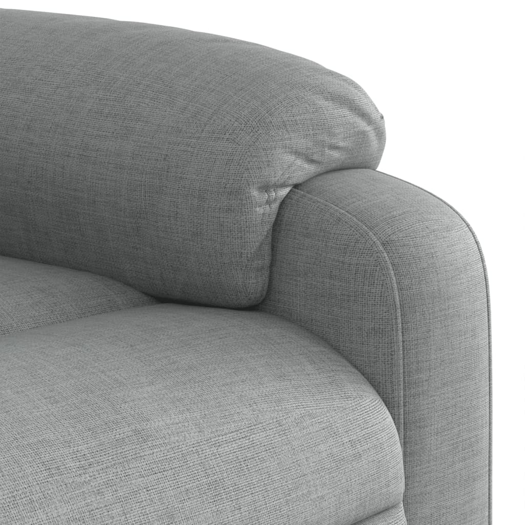 vidaXL Sillón reclinable de masaje eléctrico tela gris claro